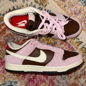 Nike women’s dunks size 9 Pink and Brown Low-Top Sneakers